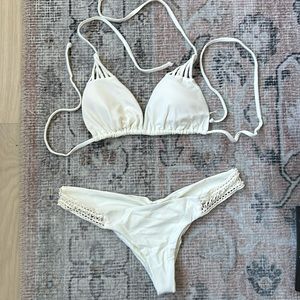 Cream Crochet Bikini - Small